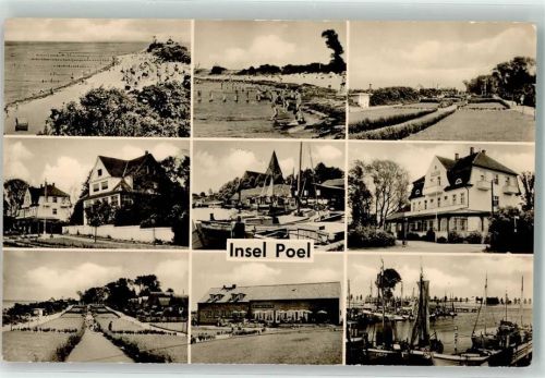 23999 O2401 Insel Poel - Schwimmbad Strand Hafen Fischerboote