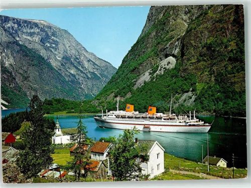 Gudvangen 1989 Dampfschiff Naeroyfjord
