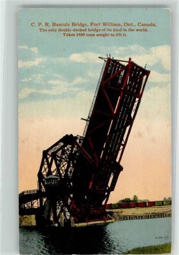 Toronto C.P.R.Bascule Bridge Fort William Ontario