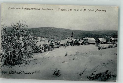 Schellerhau mit Ev. Dorfkirche im Schnee