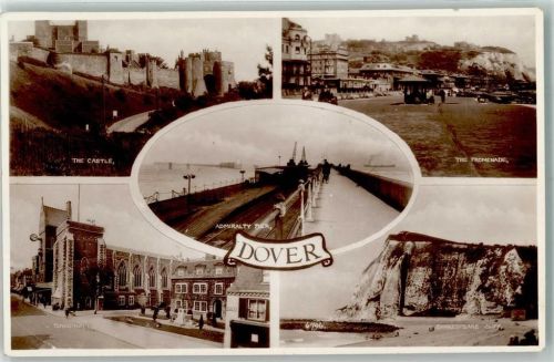 Dover 1939 Hafen Admiralty Pier Rathaus Schloss Promenade