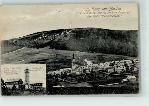 Klinovec Kaiser-Franz-Josef Aussichtsturm und Oberwiesenthal Hüttenstempel Verlag Morlock 6131