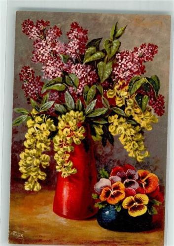Flieder Stiefmütterchen in Vase