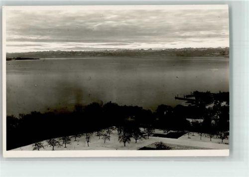 Allmannsdorf Foto Original aus Archiv eines Ansichtskartenverlags Winter Blick a. Alpen v.d. Jugendherberge Ort handschriftlich