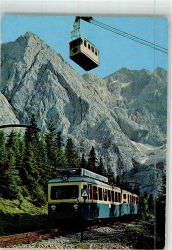 Garmisch-Partenkirchen Bayerische Zugspitzbahnen Zahnrad Triebwagen zum Schneefernerhaus Kabinenseilbahn