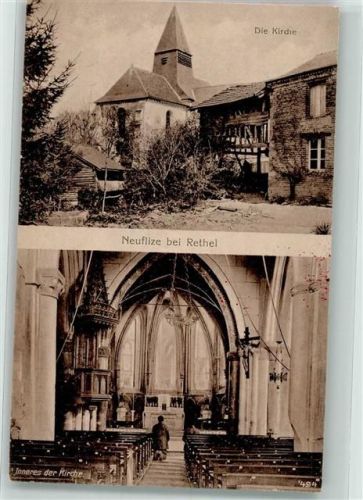 Neuflize 1918 Kirche Feldpost WK I 58.Inf.Div.