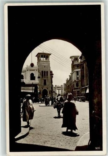 Casablanca 1931 Uhrturm Clock Street