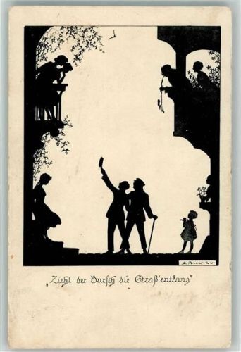 1926 Zieht der Bursch die Straße entlang Studentika Reihe 45 Studentenleben