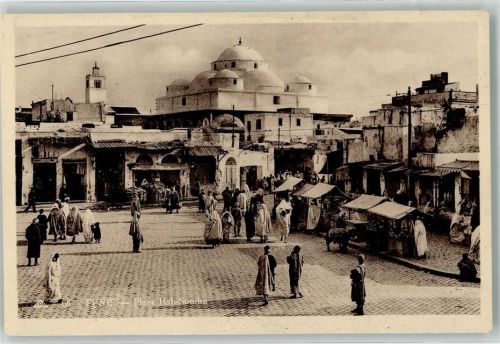 Tunis Marktszene Tracht Place Bab Souika