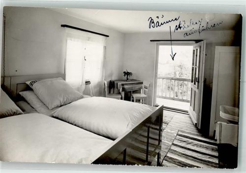 Bad Hindelang Pension Tiefenbach Gästezimmer Foto Orginal aus Archiv eines Ansichtskartenverlags Ort handschriftlich