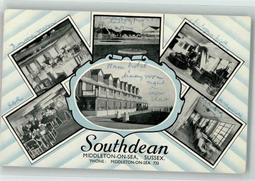 Bognor Regis 1954 Hotel Southdean Middleton-on-Sea Foto AK
