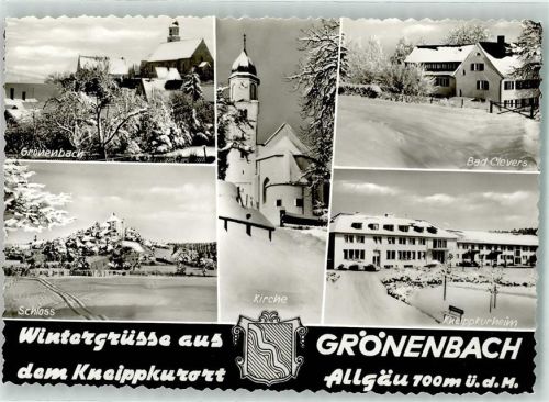 87730 W8944 Grönenbach , Allgäu - Winter Schloss Bad Clevers Kneippkurheim