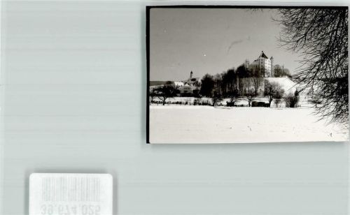 Grönenbach Schloss Winter Ort handschriftlich Foto Original aus Archiv eines Ansichtskartenverlags