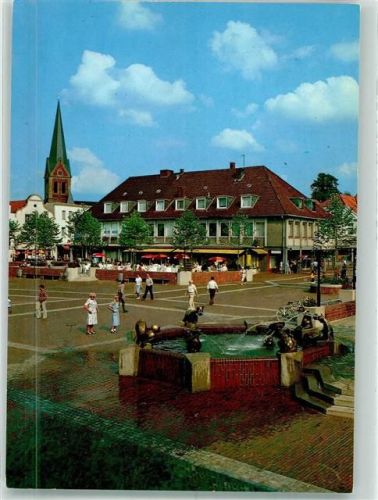 Lingen Markt mit Fabelbrunnen Krapohl-Verlag