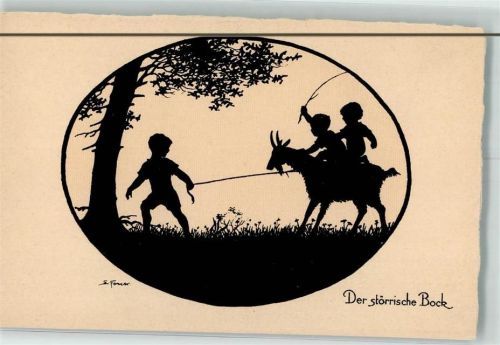 Kinder Ziegenbock Schattenbild Verlag Dondorf Nr.969