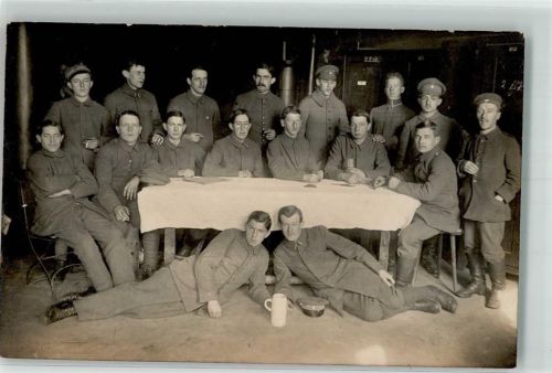 Soldaten Uniform WK I Bierkrug Gruppenfoto
