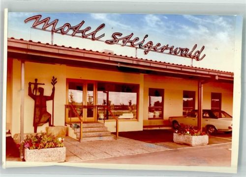 Wachenroth Gasthaus Motel Steigerwald Auto Ort handschriftlich Foto Original aus Archiv eines Ansichtskartenverlags