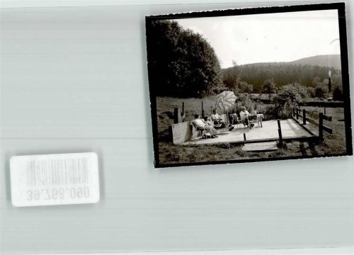 Beringhausen Terrasse einer Pension Foto Original aus Archiv eines Ansichtskartenverlags Ort handschriftlich