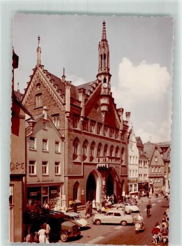 Montabaur LKW Auto Rathaus Ort handschrfitlich Foto Original aus Archiv eines Ansichtskartenverlags