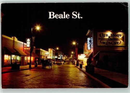 Memphis 1987 Beale Street bei Nacht Luftpost