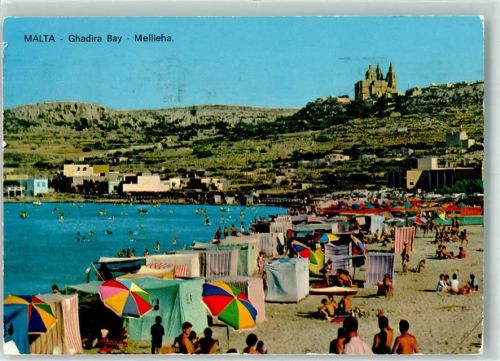 Valletta 1973 Schwimmbad Ghadira Bay