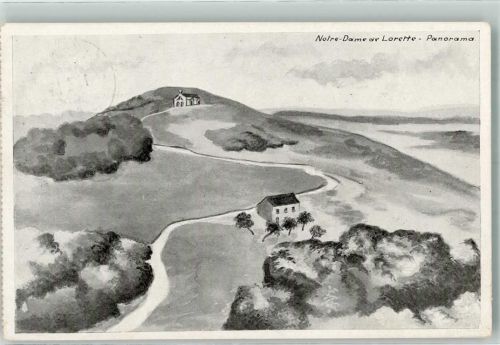 Lorette 1915 Kirche Notre Dame Feldpost WK I ET.Insp.6.Armee