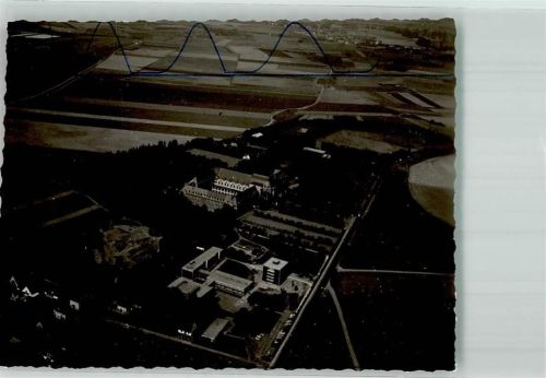 Siegburg Foto Original aus Archiv eines Ansichtskartenverlags Vogelschau Striche auf der Bildseite Ort handschriftlich