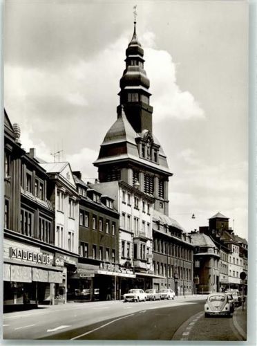 Völklingen Rathausstrasse Geschäft kaufhaus VW Käfer Auto Kirche
