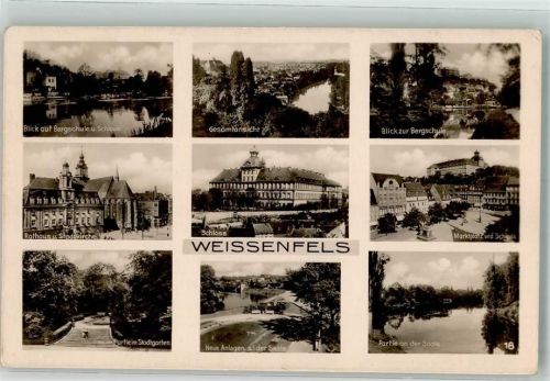 Weißenfels Schloss Rathaus Stadtkirche Marktplatz Bergschule