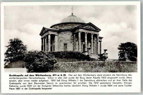 Grabkapelle auf dem Württemberg Franckh Chronik Karte