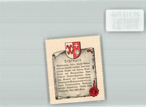 Ditzingen Chronik Wappensammelmarke 96