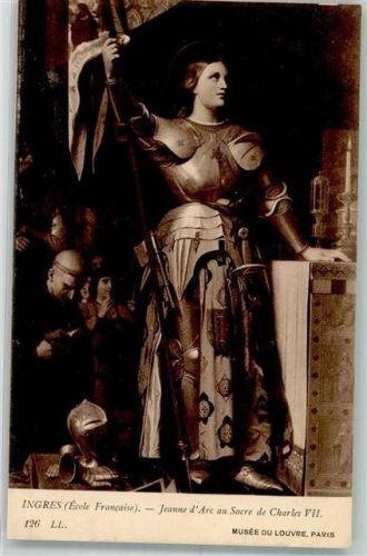 Paris sign. Ingres Jean-Auguste-Dominique Jean d`Arc au Sacre se Charles VII. Musee du Louvre