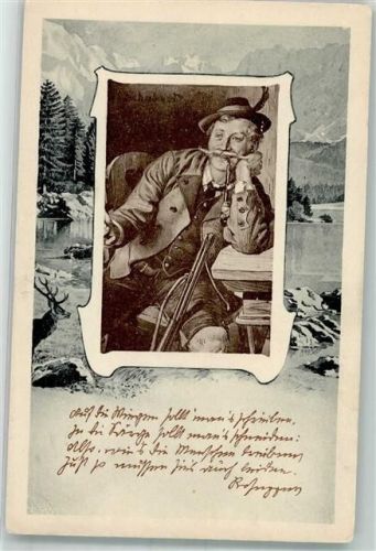 1899 Tracht Gewehr Pfeife Jäger