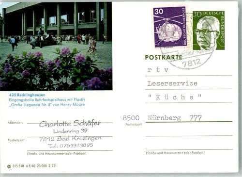 Recklinghausen Denkmal Große Liegende Ruhrfestspielhaus