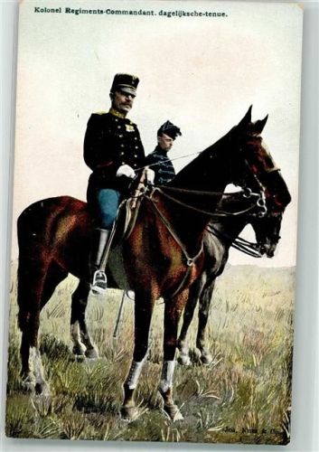 Regimentskommandeur in Uniform zu Pferde WK I Onze Land- en Zeemacht No. 2