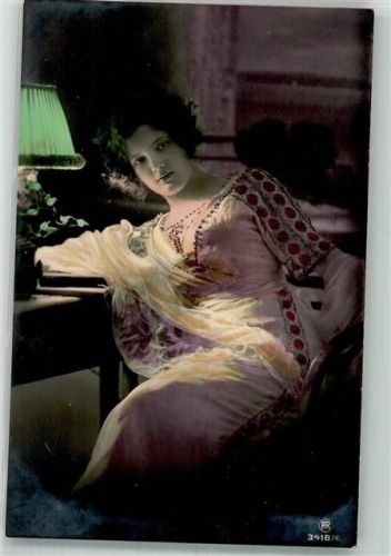 Rotophot Serie 3418-6 Frau handkoloriert
