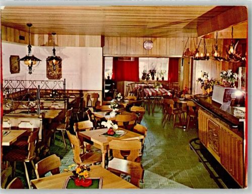 Nauroth Gasthaus Pension Hubertushof Gaststube nit Theke Verlag Sailer Nr. 3050