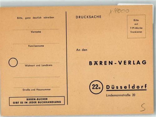 Düsseldorf Bären Verlag Preisausschreiben