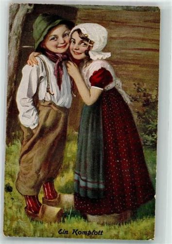 1920 Kinder Tracht Ein Komplott Kunstverlag C. Komst Dess. 1375