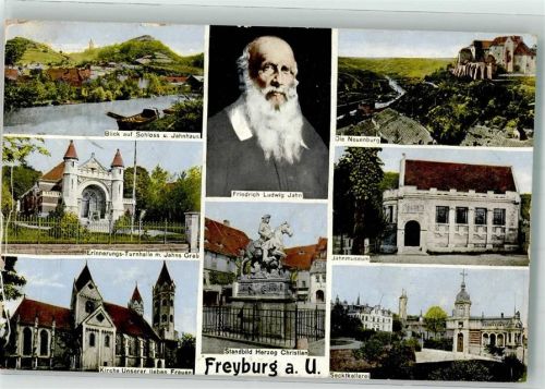 Freyburg 1911 Jahnhaus Kirche unserer liebe Frauen Sektkellerei