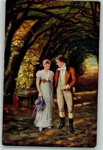 PFB Deutsche Meister Nr. 4527 sign. H. Wohl : Die Werbung Liebe Poesie Liebespaar