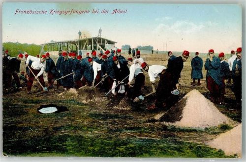 1915 Französische Gefangene bei Erdarbeiten WK I Verlag Karl Rud. Bremer & Co. Nr. 205
