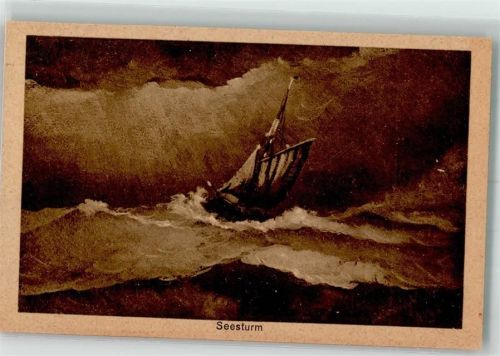 Kampen Segelboot im Sturm Verlag Glückstadt & Münden 82344