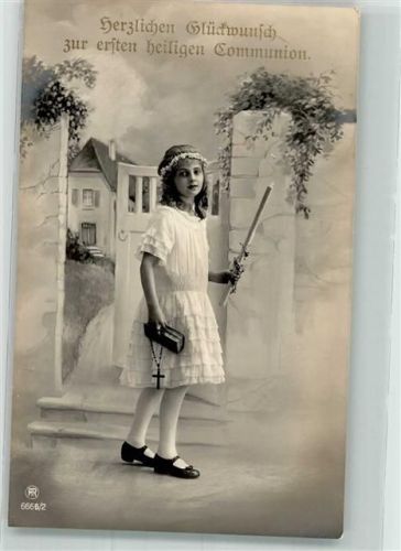 1928 Verlag Rotophot Serie 6666-2 Mädchen Bibel Kerze
