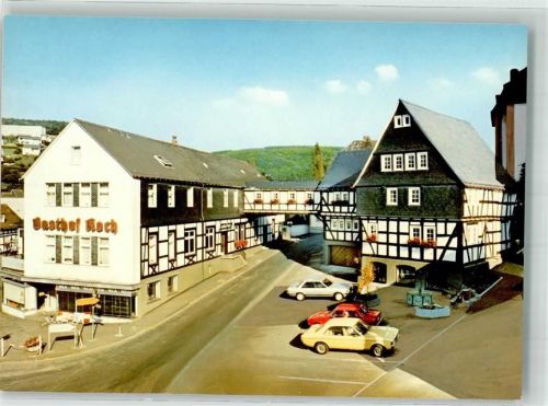 Daaden Hotel Gasthaus Koch Auto Fachwerkhaus