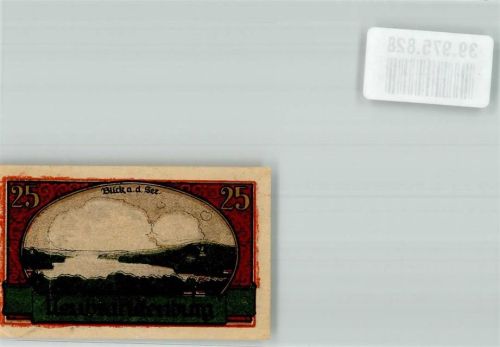 Neubrandenburg 1922 Einlösung Stadtkasse 25 Pfennig Seeblick