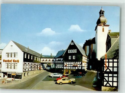 Daaden Hotel Gasthaus Koch Auto Kirche Fachwerkhaus
