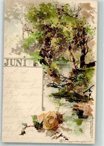 1900 Juni sign. Guggenberger Verlag Seeger Monatsgrüße