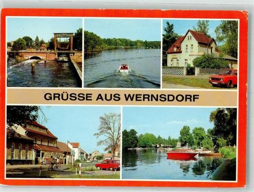Wernsdorf 1989 Schleuse Wernsdorfer See Gasthaus Sonnenschein