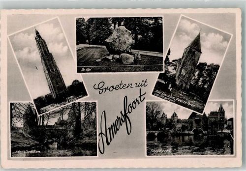 3811 Amersfoort Foto AK Kirche Denkmal de Kei Monnikendam Kappelpoort